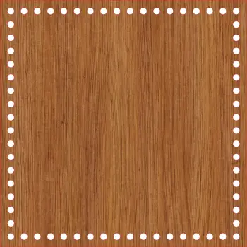 Kare Ahşap MDF Sepet Tabanı 29x29 cm (Delik Çapı 8 mm)