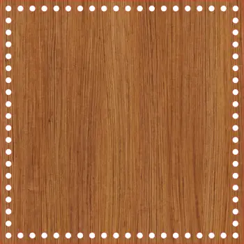 Kare Ahşap MDF Sepet Tabanı 32x32 cm (Delik Çapı 8 mm)