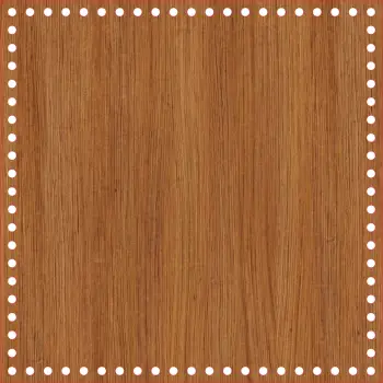 Kare Ahşap MDF Sepet Tabanı 35x35 cm (Delik Çapı 8 mm)