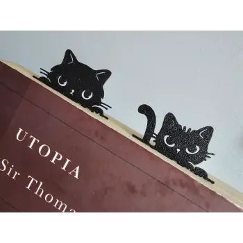 Kedi Model Kitap Ayracı 4’lü Set PLA – 3D Yazıcı Bookmark