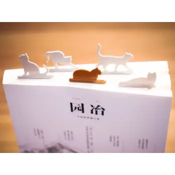 Kedili Kitap Ayracı 5’li Set PLA – 3D Yazıcı Bookmark