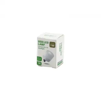 Mini Ampul 1W Taşınabilir USB LED Işık - Beyaz - Kompakt Mobil Aydınlatma ve Gece Lambası