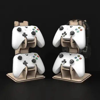 Nexus-Dock Ahşap MDF Xbox & PlayStation Oyun Kolu Standı