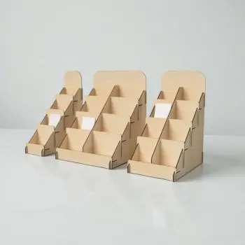 Opti-Step 4 Katlı Ahşap MDF Teşhir Standı - Model 1 / 2 / 3