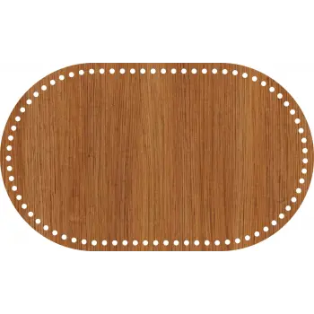 Oval Ahşap MDF Sepet Tabanı 30x18 cm (Delik Çapı 5 mm)