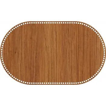 Oval Ahşap MDF Sepet Tabanı 50x30 cm (Seçilebilir Delik Çapı)