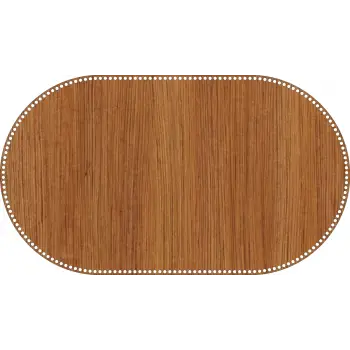 Oval Ahşap MDF Sepet Tabanı 70x40 cm (Seçilebilir Delik Çapı)