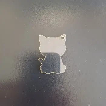 Pleksi Kedi Anahtarlık Baskısız Ölçü Seçimli