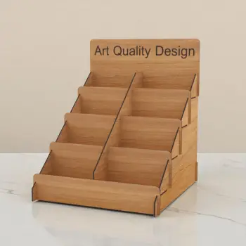 Stair-Case XL 4 Katlı Merdivenli Ahşap MDF Teşhir Standı 30x46 cm