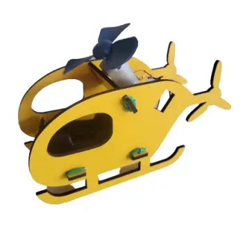 STEM Helikopter Eğitim Kiti - Ahşap Montaj ve Motorlu Aerodinamik Deney Seti