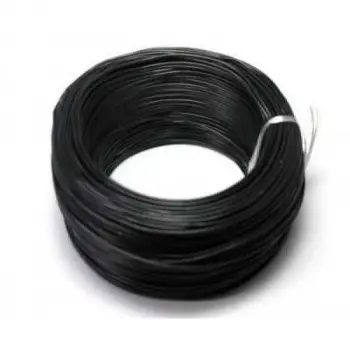 Tek Damarlı Zil Teli - 1 Metre Siyah - 24AWG Devre Montaj Kablosu