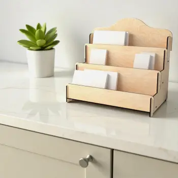 Trio-Step 3 Katlı Ahşap MDF Teşhir Standı 29x19x27 cm