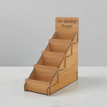 Verto-Step 4 Katlı Küçük Boy Ahşap MDF Merdivenli Teşhir Standı
