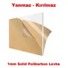 1mm Solid Polikarbon Levha Şeffaf