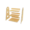 3 Raflı MDF Ahşap Masaüstü Teşhir ve Organizer Standı