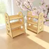 3 Raflı MDF Ahşap Masaüstü Teşhir ve Organizer Standı