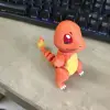 3D Hareketli Ahşap Pokemon Charmander Figürü (Boyanabilir)