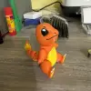 3D Hareketli Ahşap Pokemon Charmander Figürü (Boyanabilir)