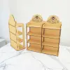 4 Raflı MDF Ahşap Masaüstü Teşhir ve Organizer Standı