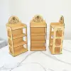 4 Raflı MDF Ahşap Masaüstü Teşhir ve Organizer Standı