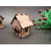 Boyanabilir Mini Ahşap Ev Maketi - 3mm MDF Lazer Kesim Etkinlik Seti