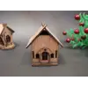 Boyanabilir Mini Ahşap Ev Maketi - 3mm MDF Lazer Kesim Etkinlik Seti