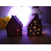 Boyanabilir Ahşap Ev Gece Lambası - 3mm MDF Lazer Kesim Hobi Seti