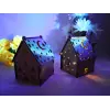 Boyanabilir Ahşap Ev Gece Lambası - 3mm MDF Lazer Kesim Hobi Seti