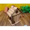 Boyanabilir Minyatür Ahşap Ev Maketi - 3mm MDF Lazer Kesim Hobi Seti