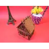 Boyanabilir Minik Ahşap Ev Maketi - 3mm MDF Lazer Kesim Etkinlik Seti
