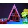 Boyanabilir Ahşap Ev Modeli - 3mm MDF Lazer Kesim Sanat Etkinliği
