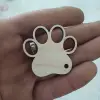 Ahşap MDF Pati Anahtarlık Ölçü ve Renk Seçimli
