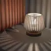 Abajur Formlu Dekoratif Tealight Mumluk Beyaz-Kahverengi - Pilli LED Mum Hediyeli