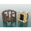 Açılır Kapaklı Ahşap MDF Kupa Bardak Kutusu 96x96x112mm