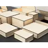 Açılır Kapaklı Ahşap MDF Organizer Kutusu 150x150x100mm