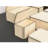Açılır Kapaklı Ahşap MDF Organizer Kutusu 150x150x100mm