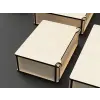 Açılır Kapaklı Ahşap MDF Organizer Kutusu 150x150x100mm