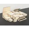 Açılır Kapaklı Ahşap MDF Saklama Organizer Kutusu 200x150x100mm