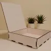 Açılır Kapaklı Mini Ahşap MDF Organizer Kutu (Ölçü Seçilebilir)