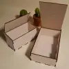 Açılır Kapaklı Mini Ahşap MDF Organizer Kutu (Ölçü Seçilebilir)