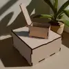 Açılır Kapaklı Mini Ahşap MDF Organizer Kutu (Ölçü Seçilebilir)