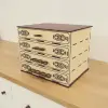 Ahşap 4 Gözlü Çekmeceli Kutu