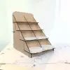 Ahşap Bardak Altlığı ve Ürün Teşhir Standı 4 Katlı 8 Bölmeli (23x30 cm)