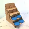 Ahşap Bardak Altlığı ve Ürün Teşhir Standı 4 Katlı 8 Bölmeli (23x30 cm)
