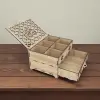 Ahşap Kutu Çekmeceli Mücevher Kutusu