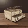 Ahşap Kutu Çekmeceli Mücevher Kutusu