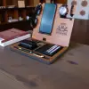 Ahşap Masaüstü Organizer Telefon tutucu