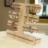 Ahşap MDF 3 Katlı Profesyonel Bileklik ve Saat Teşhir Standı - 30x30 cm Lazer Kesim Tasarım