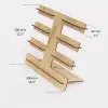 Ahşap MDF 3 Katlı Profesyonel Bileklik ve Saat Teşhir Standı - 30x30 cm Lazer Kesim Tasarım