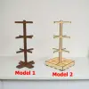 Ahşap MDF Anahtarlık Takı Teşhir Standı | 150x150x330mm Kutu Taban Seçenekli